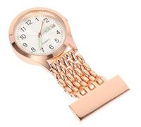 DOITOOL Clip-on Nurse Watch with Luminous Hands and Zinc Alloy Case, Featuring Easy Retract Function and Double Calendar for Healthcare Workers