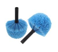 DOITOOL Cobweb Duster Brush Head 2pcs Blue Multifunctional Use Spider Web Cleaner for Indoor Ceiling and Overhangs