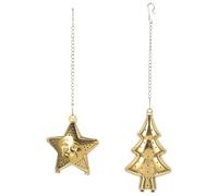 DOITOOL Coffe Filters 2pcs Stainless Steel Tea Strainer Christmas Tree Filter Tea Infuser Strainer for Christmas Party Home Supplies Golden Metal Strainer