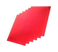 DOITOOL Colored Pvc Light Diffuser Sheets 6pcs Red Photography Gels Classroom Light Filters Lighting Correction Film for Studio and Experimental Use