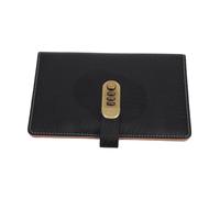 DOITOOL Combination Lock Ticket Holder for Business Pu Leather Check Binder Checks Capacity Card Slots Organizer for Office Receipts and Cards