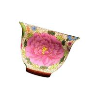 DOITOOL Compact and Portable Ceramic Tea Cup with Colorful Cloisonné Enamel Design, 55ml Single Tasting Cup for Office and Making Jasmine Tea