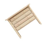 DOITOOL Compact Wooden Furniture with Drawers for Creative Decor Easy Assembly for Dollhouse Scenes and Organizational Skills Development