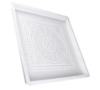 DOITOOL Concrete Pavement Mold with Lotus Pattern, Reusable Plastic Brick Mold 40x40x3.5cm for Garden Path, Driveway and Outdoor Landscaping