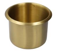 DOITOOL Copper Car Cup Holder for Drinks with Smooth Surface and Practical Design, Inserted Recessed Cup Holder Suitable for Boats, Trucks, Rvs and Poker Tables, Golden Finish