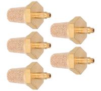 DOITOOL Copper Filter Nozzle and Enhanced Filtration Efficiency 5pcs with Noise Reduction Technology M5 Metal Air Pneumatic Muffler Silencer for Fog Machines for Stage Fog Machine