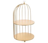 DOITOOL Cosmetics Iron Storage Rack Antique Bird Cage Jewelry Holder Dessert Cupcake Stand Necklace Earring Organizer Display Large Vanity Tray for Women Girl Valentine Souvenir