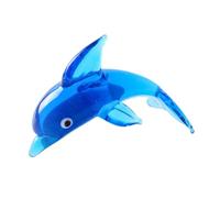 DOITOOL Creative Ornament Art Collectible Dolphin Glass Blue Figurine for Office the Bed Dolphin Gifts for Collectors