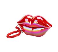 DOITOOL Creative Red Lips Land Line Phone Decor Crafted from Lightweight Abs and Electronic Engineering Material, Stylish Red-Lip Shaped Corded Telephone Ornament for Home Decoration Or