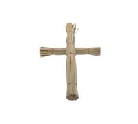 DOITOOL Cross Straw Wall Hanging - Four-Arm Irish Religious Home Cross for Altar, Front Door, and Farmhouse Decor - Rustic Irish Heritage Crucifix for Living Room