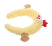 DOITOOL Cute Cartoon Plush Chick Headband for Women, Yellow Cloth Material Secure Fit and Versatile Use, for Makeup Application and Social Media Posts