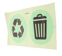 DOITOOL Dark PVC Trash Sorting Label Sticker Recycle Decal for Kitchen and Home Trash Bins Easy to Apply No Residue Reusable