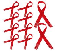 DOITOOL Decorative Accessories Fabric Christmas Multi-functional 10pcs Mini Scarves Red Double-sided Flocked Neckerchief Scarves for Wine Bottles and Dolls for Christmas Party