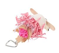 DOITOOL Delicate Bird Hanging Wooden Parrot Chewing for Interactive Experience and Mental Exercise in Parrot Cage