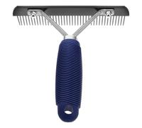 DOITOOL Dematting Comb for Pets and Dogs with Stainless Steel and Plastic Construction, Easy to Clean Grooming Brush for Effective Undercoat Removal and Tangle Detangling, for Horse Mane
