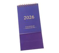 DOITOOL Desk Calendar Standing Flip Coil Binding Daily Monthly Agenda Planner for Office Home School Thick Ink-resistant Paper with Full Year Coverage Stylish Dark Blue Small Desktop