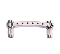 DOITOOL Die-cast Bridge Unit Easy and Quick to Mount with Attached Studs and Bushings Silver Roller Saddle Bridge Zinc Alloy and Steel Material for Style Electric Guitar for Playing