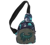 DOITOOL Dinosaur and Smooth Zipper with Comfortable Feel Cross Body Bag Nylon Waist Bag for Back to School Decor and Party for Boys