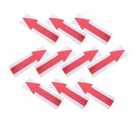 DOITOOL Directional Arrow Stickers with Waterproof Surface Coating 10pcs Red Self-adhesive Paper Decals for Tool-free Mounting and Route Identification for Wall and Floor in Offices