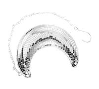 DOITOOL Disco Moon Pendant party disco ball bar disco ball large disco ball mirror disco ball reflective mirror ball retro home decor retro decor wall decoration Glass wedding wall hanging