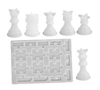 DOITOOL DIY Silicone Chess Mold Kit for International Chess Pieces and Board Smooth Surface Casting Moulds with King Queen Knight Rook Pawn for Creative Crafting and Family Game Fun