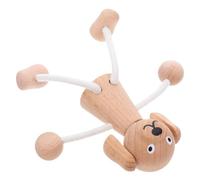 DOITOOL DIY Wooden Dog Figurine Unpainted Wood Craft for Artistic Painting Sturdy Smooth Surface Blank Animal Decor Activity and Creative Art Workshop