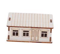 DOITOOL DIY Wooden House Model Kit Small Log Cabin Rustic Woodcraft Construction for Christmas Table Centerpiece Holiday Decor Unique Adults and Teens