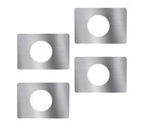 DOITOOL Door Handle Fixing Plate : Stainless Steel Door Knob Repair Plate Bracket Door Reinforcement for Fixing Loose Door Knobs, Securing Entry Doors, and Filling Gaps 4PCS (Silver)