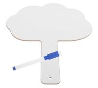 DOITOOL Double-Sided Handheld Dry Erase Answer Paddle Board for Students with Erasable Writing Surface and Marker, Reusable Classroom Whiteboard for Educational Use and Random Color