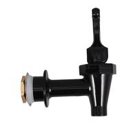 DOITOOL Drinks Dispenser Replacement Spigot Water Jug Spout Black Plastic Pp Quick Dispensing Easy to Clean Lever Valve for Container Milk Tea Bucket Use