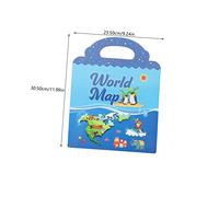 DOITOOL Early Educational Map Sticker Book Reusable Activity Book for Years Fun Learning Tool to Stimulate Imagination and Communication Skills