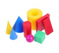 DOITOOL Educational Geometry Kit Set with Sphere Cube Cylinder Cone for Spatial Skills Development and Volume Calculation Math Manipulatives for Schools Homes and Learning Centers