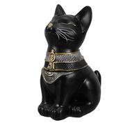 DOITOOL Egyptian Cat Incense Burner Resin Holder with Elegant Vintage Design for Home Decor and Spa, Artistic Black Cat Figurine Resistant to Daily Wear, for Office and Yoga