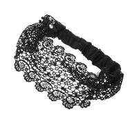 DOITOOL Elastic Black Polyester Headband for Seniors with Multifunctional Design, Stylish Hair Accessory that Covers White Hair, for Everyday Wear and Outdoor Activities