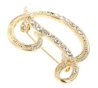 DOITOOL Elegant Alloy Letter Brooch Pin for Women with Unique English Letter Design, Fashionable and Versatile Accessory Suitable for Business Meetings and Parties, Golden Colour Lapel Pin
