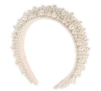 DOITOOL Elegant Baroque Pearl Headband for Women with Comfortable Structure Design and Lightweight Material, Stylish Hair Accessory for Parties and Makeup Use