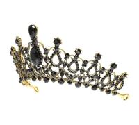DOITOOL Elegant Baroque Rhinestone Tiara Bridal Crown Hair Decor Alloy Birthday Celebration Photo Props Headwear Accessories for Women