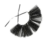 DOITOOL Elegant Black Sequin Pet Tutu Skirt for Dogs Cats Adjustable Soft Lace Ballerina Costume Comfortable European Party Dress for Valentine Day Birthday Wedding Photo Prop