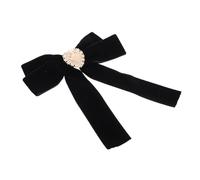 DOITOOL Elegant Black Velvet Heart Shaped Bow Brooch Pin with Zinc Alloy, Delicate Romantic Design Enhancing The Overall Look, Sturdy Shirt Brooch Charm for Women Accessorize Bags and Hats