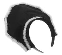 DOITOOL Elegant Black Victorian Headpiece for Women with Delicate Details and Comfortable Plastic Cloth Material, for Weddings and Stage Performances, Vintage Medieval Renaissance Hair