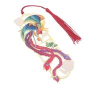 DOITOOL Elegant Metal Bookmark with Tassel Unique Hollow Design Chinese Mythology Inspired for Book Lovers Material for Use Random Color