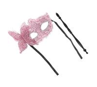 DOITOOL Elegant Pink Butterfly Venetian on Stick for Women with Handheld Design and Comfortable Fabric, for Masquerade Balls and Themed Parties