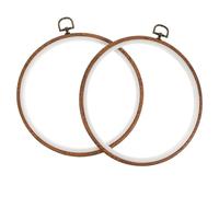 DOITOOL Embroidery Circles 2Pcs 8.6 Inch Plastic Hoop Rings for Needlework and Christmas Ornament, Cross Stitch Frames for DIY Sewing and Hanging Decor