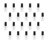DOITOOL Empty Nail Polish Bottles with Tightly Sealed Caps Love-heart 5ml 20pcs Refillable Small Size Glass and Abs Plastic Containers for Travel and Beach Use