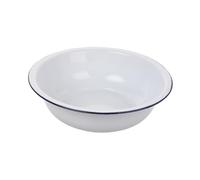 DOITOOL Enamel Basin Vintage Mixing Bowls for Home Kitchen Large White Porcelain Enamel Basin for Washing Face Fruits