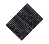 DOITOOL English Keyboard Stickers for Computer and Laptop Full Keyboard Keys Design Black Pvc Material 2 Sheets Easy to Paste Replacement for Desktop and Notebook