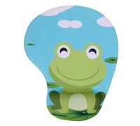 DOITOOL Ergonomic Frog Silicone Mouse Pad with Non-slip Base for Desk and Laptop Compact Computer Mouse Mat for Office Gaming Home Use Comfortable Touch with Polyurethane Cloth Surface