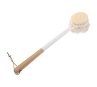 DOITOOL Exfoliating Back Scrubber with Long Wooden Handle and Soft Nylon Bristles for Deep Cleansing and Avoid Scratching Suitable for Men Feet and Back Bath Body Brush
