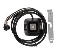DOITOOL External Power Button On/off Control for Desktop Computer Case with Dual USB and Audio Ports, Sturdy Abs Material, Microphone Port, for Home and Large Enterprises Use
