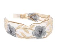 DOITOOL Fabric Headbands Women Embroidered Floral Headband Chic Design Versatile Hair Accessory for Attending Parties with Sweet Charming Look